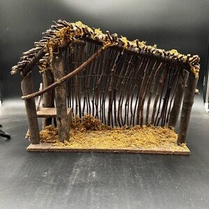 Rustic Brown Nativity Stable, Christmas, manger